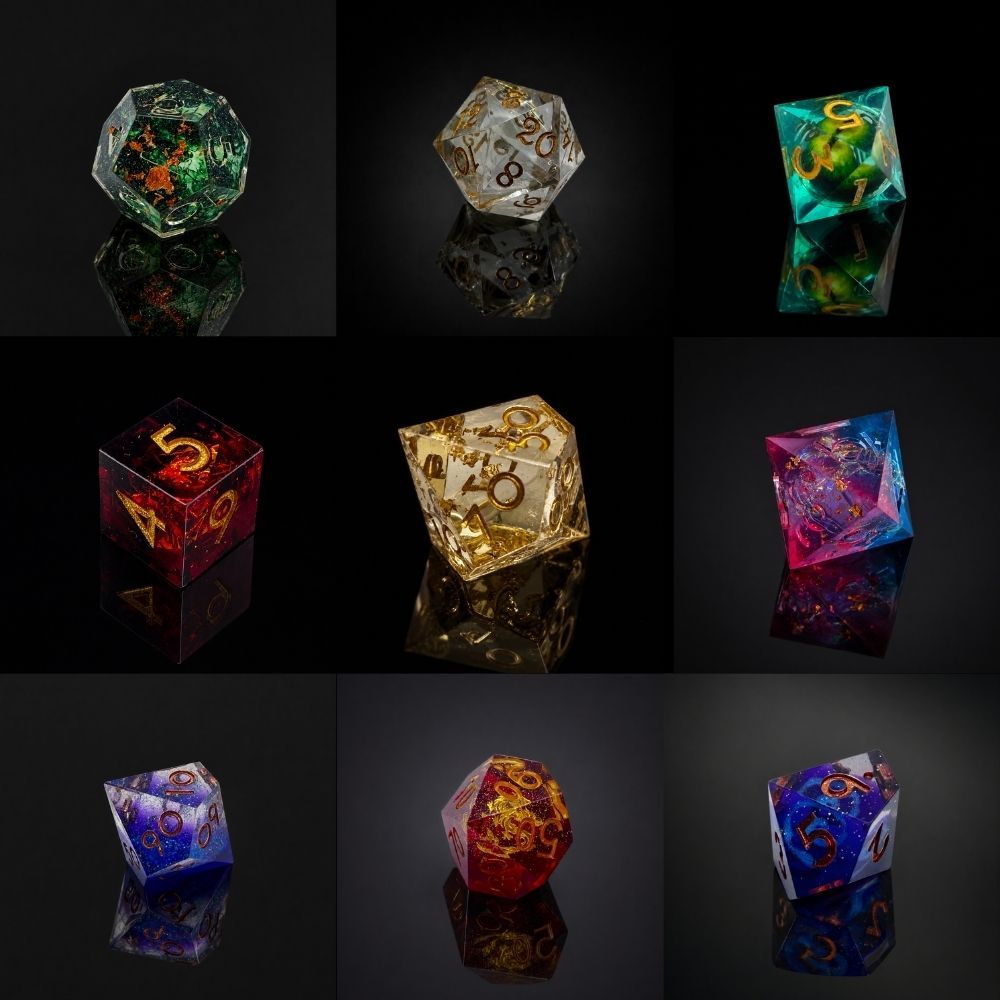 Sharp Edge Dice D4 D6 D8 D10 D12 D20 D100 (1ลูก, 1die) | DnD D&D MTG RPG TRPG บอร์ดเกม Magic เมจิก