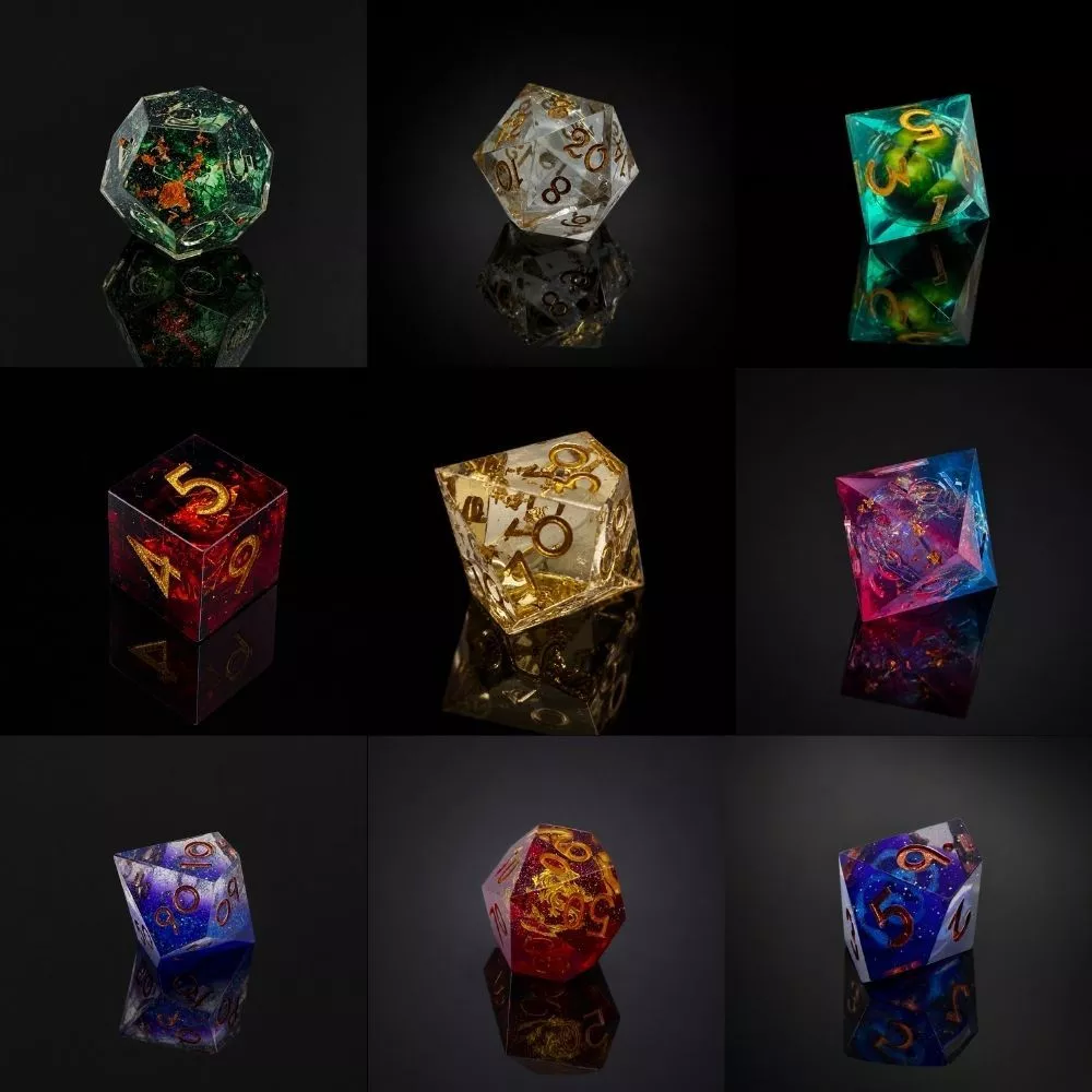 Sharp Edge Dice D4 D6 D8 D10 D12 D20 D100 (1ลูก, 1die) | DnD D&D MTG RPG TRPG บอร์ดเกม Magic เมจิก