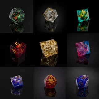 Sharp Edge Dice D4 D6 D8 D10 D12 D20 D100 (1ลูก, 1die) | DnD D&D MTG RPG TRPG บอร์ดเกม Magic เมจิก