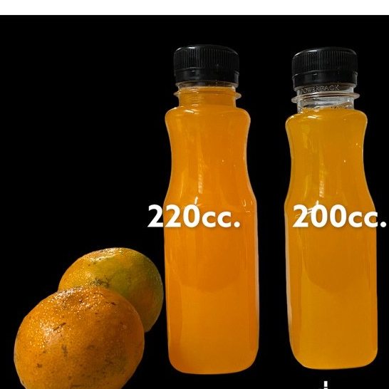 ขวดPET ขวดน้ำส้ม ขวดน้ำผลไม้  200cc 220cc ทรงเหลี่ยมคอเว้า ปาก30 พร้อมฝา 150 ใบ/แพค +สั่งได้ไม่เกิน 3 แพค/ออเดอร์+