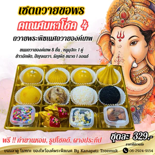 ขนมถวายพระพิฆเนศ คเณศมหาโชค มีให้เลือกหลายชุด ถวายองค์เทพ ถวายพระพิฆเนศ