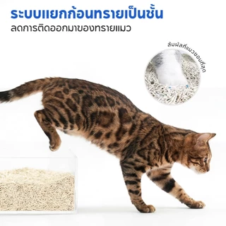 ทรายแมวแบบผสม ทรายแมวผสมเต้าหู้ออร์แกนิก 100% จับตัวเป็นก้อนเร็ว ดับกลิ่น ขนาด 6 ลิตร สามารถทิ้งลงชักโครกได้