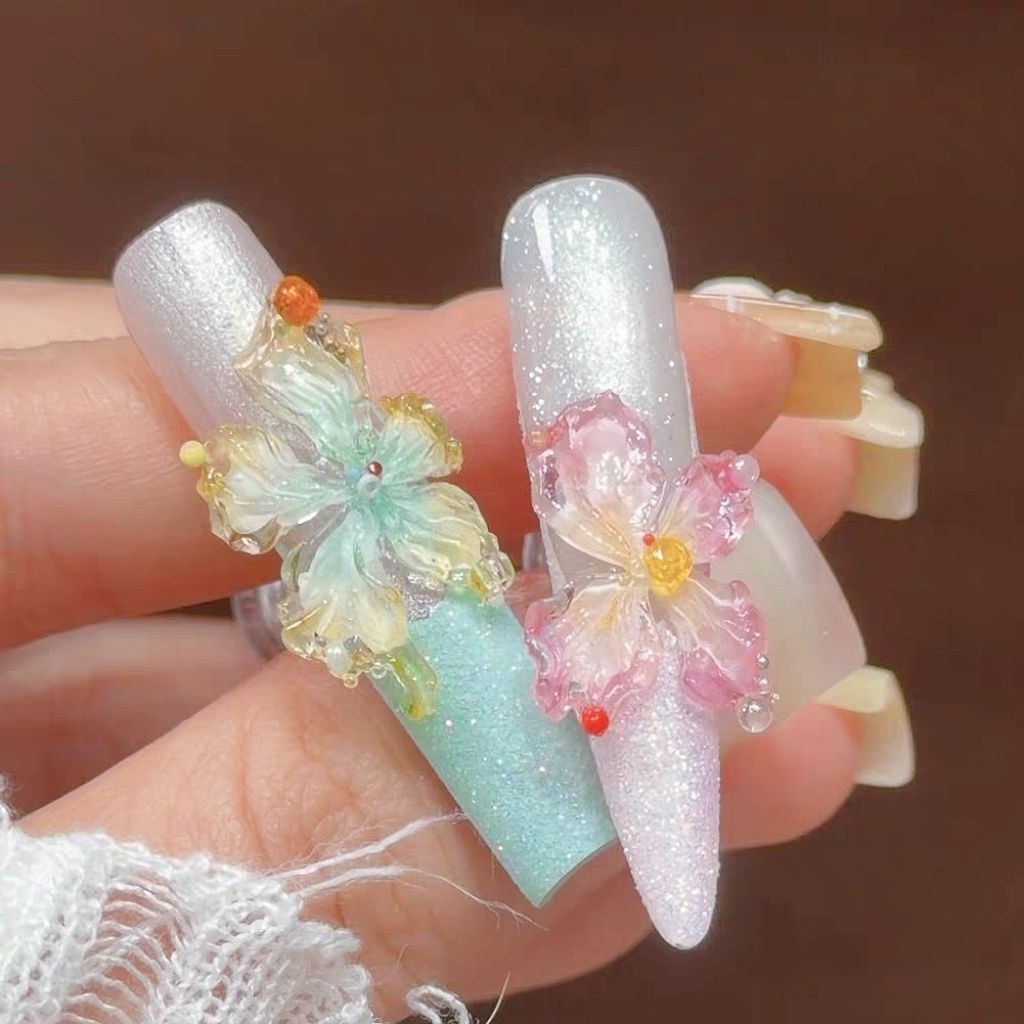 พร้อมส่ง 🌸 FingertipWorker | แม่พิมพ์ลายเล็บดอกไม้เกล็ดน้ำแข็งคอลเลกชันใหม่ 🌺✨