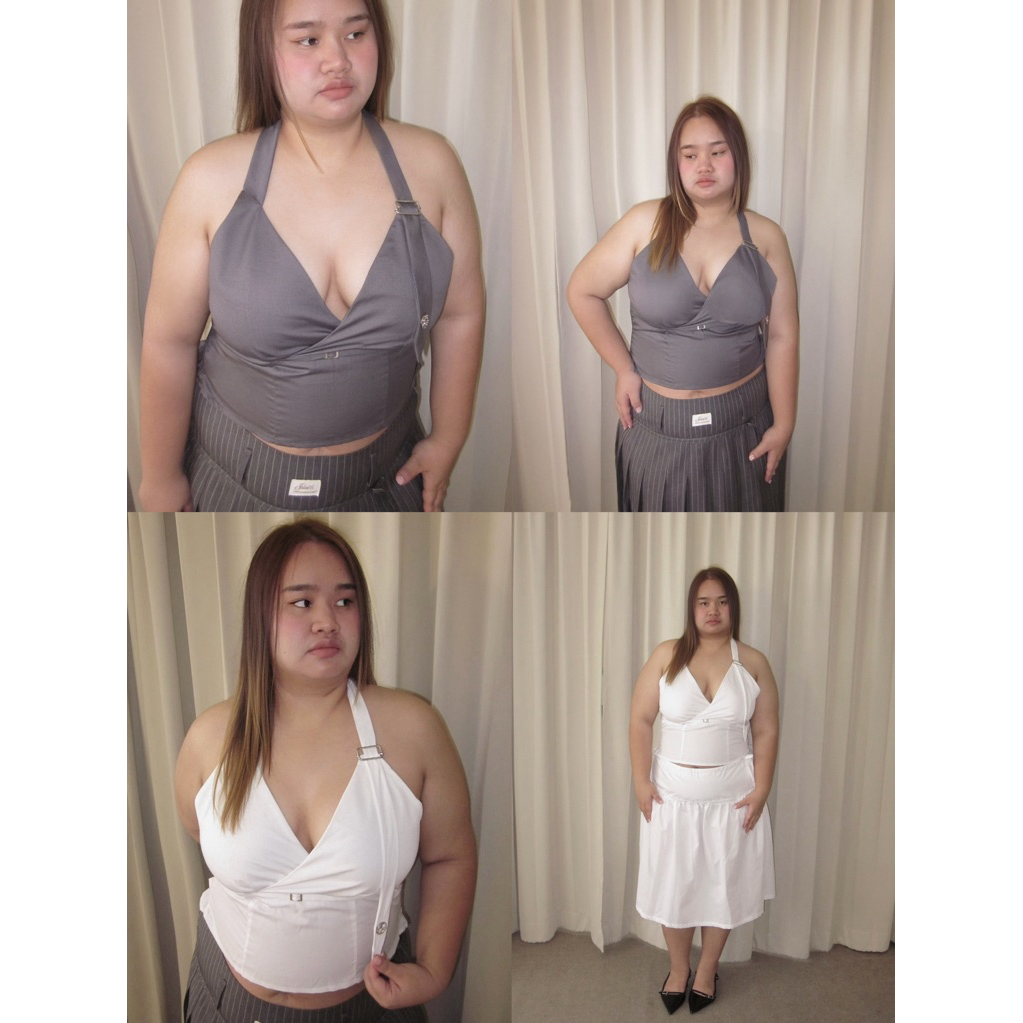 Joliese | Giselle Halter Top เสื้อคล้องคอสาวอวบ