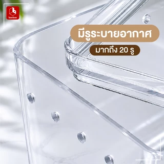 EX01081 (1ใบ) กล่องเลี้ยงสัตว์ขนาดเล็ก แบบฝาเปิด-ปิด เจาะรู เลี้ยงงู สัตว์ขนาดเล็ก เลี้ยงแมงมุม เลี้ยงแมลง 1404643