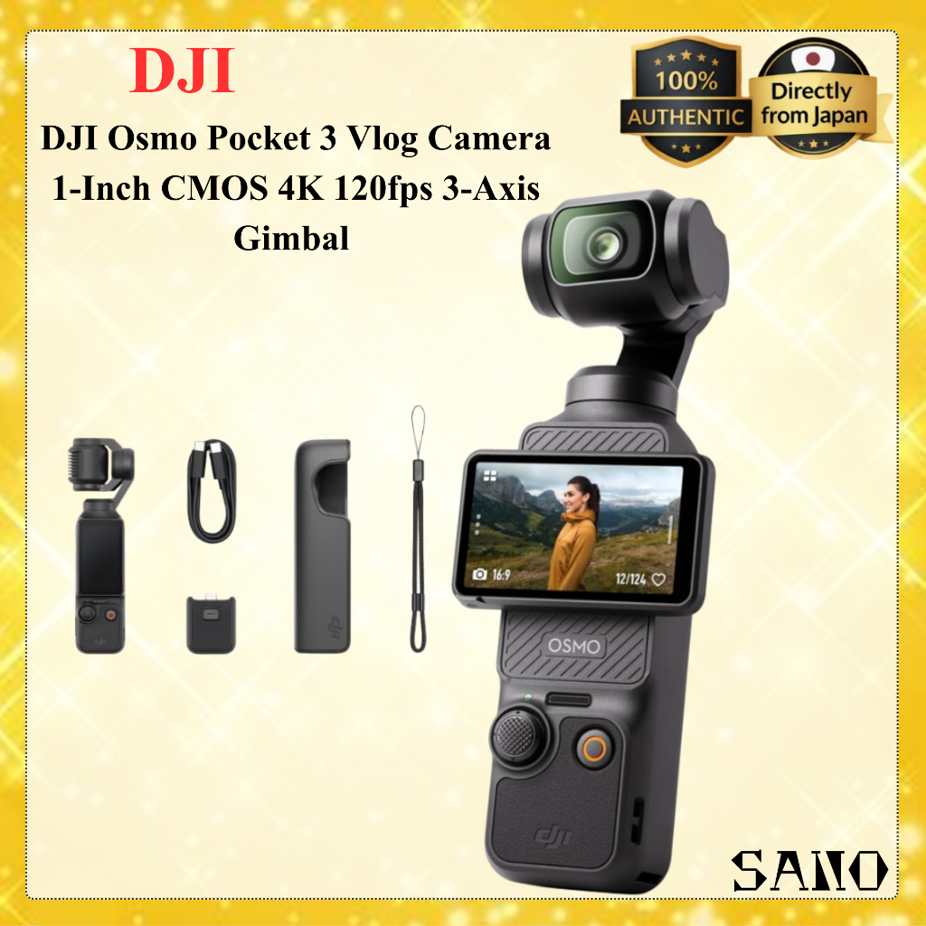 DJI Osmo Pocket 3 Vlog Camera 1-Inch CMOS 4K 120fps 3-Axis Gimbal Tracking Touchscreen