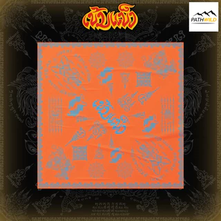 Khem Khaeng ผ้าโพกหัว BANDANA เนื้อผ้าคอตตอน ขนาด 60x60” ใช้โพกหัว ผูกผม ปิดหน้า ปิดจมูก ซับเหงื่อ