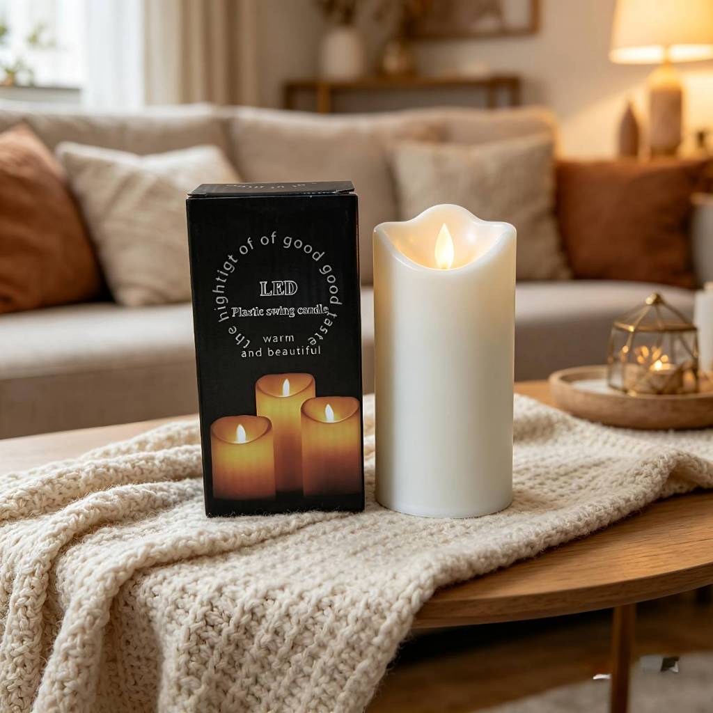 เทียน LED candles 7ขนาด เทียนใส่ถ่าน เทียนปลอม เทียนประดับ เทียนตกแต่ง เทียนสร้างบรรยากาศ No.3490 4117 LZ