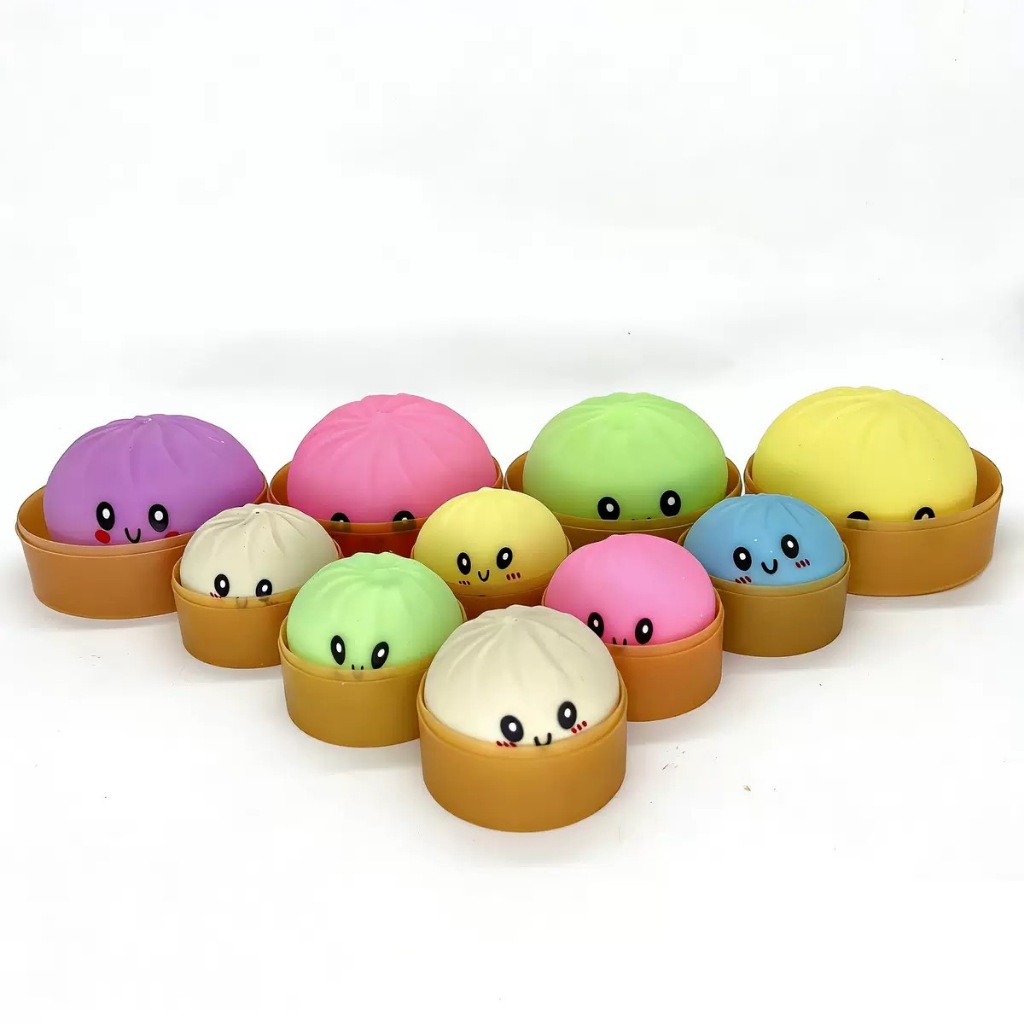 สําหรับความวิตกกังวลและความเครียดบรรเทา เลือกสี Squishy ของเล่น ซาลาเปาหนึบ Steamer