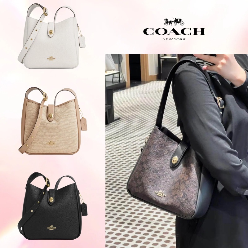 🔥 ของแท้ 100% 💖 COACH Hadley กระเป๋าหนัง สะพายไหล่และสะพายข้าง