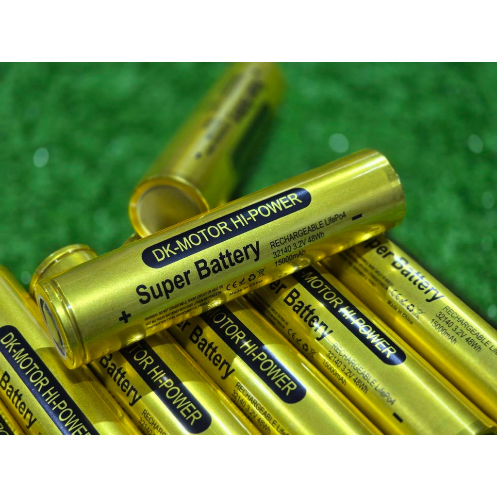 แบตเตอรี่ ลิเธียม 32140 (สีทอง) 3.2V 15Ah เกรดAแท้ ใช้กับงาน เครื่องเสียง อุปกรณ์บลูทูธ ลำโพง DIY 32