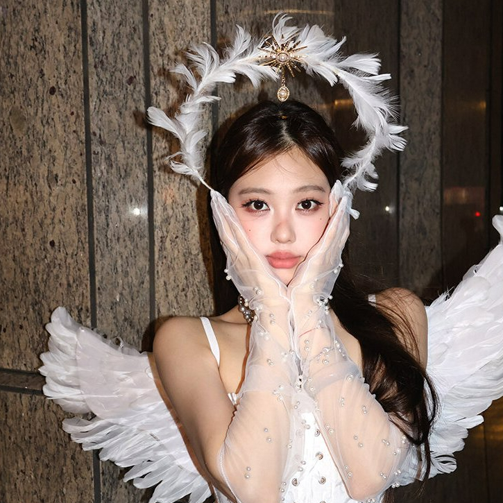 ที่คาดผมมงกุฎขนนก & กิ๊บขนนก Feather Crown Headband 🚚ด่วนมีส่งGrabค่า