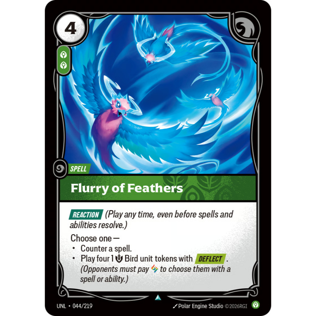 RiftBound UNL 044/219 Flurry of Feathers แยกใบ