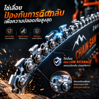 เลื่อยยนต์ / เลื่อยโซ่ บาร์ 20 นิ้ว 8800W (ระบบปั๊มมือ) - เลื่อยโซ่ยนต์ ( Chain Saw )【รับประกัน 10 ปี】