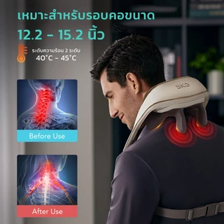 SKG Neck＆Shoulder massager รุ่น H5 Mini เครื่องนวดคอและไหล่ไร้สาย นวด 6D ประคบร้อน บรรเทาปวดคอ บ่า ไหล่ หลัง น่อง