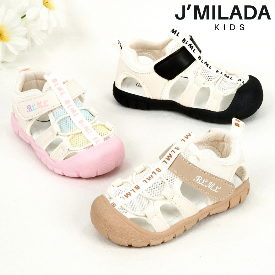J'Milada Kids รองเท้าหุ้มส้นเด็ก รองเท้าเด็ก หัดเดิน- 3 ขวบ ลุยน้ำได้ กระชับเท้า นุ่ม เบาสบาย ระบายอากาศดี (brad55)