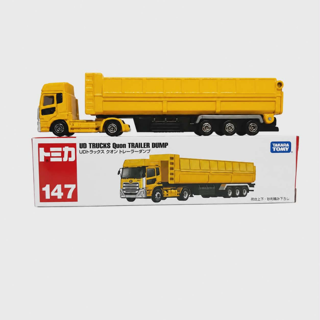 LB Long Tomica 147 UD Trucks Quon Trailer Dump ใหม่ในซีล ☘️ รถบรรทุกดั้มโทมิก้าขนาดเล็ก