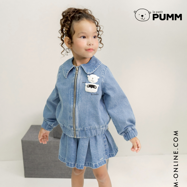 Pumm & Friends ชุดเซ็ทแจ็คเก็ต+กระโปรงยีนส์ (ไม่รวมเสื้อสีขาวด้านใน)