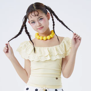 Bemingtop1193(S-3XL)-Panny Top - เสื้อปาดไหล่ดีเทลระบายลายฉลุ ตัวเสื้อเป็นทรงเข้ารูป ช่วยเก็บทรงให้ลุคดูเพรียว