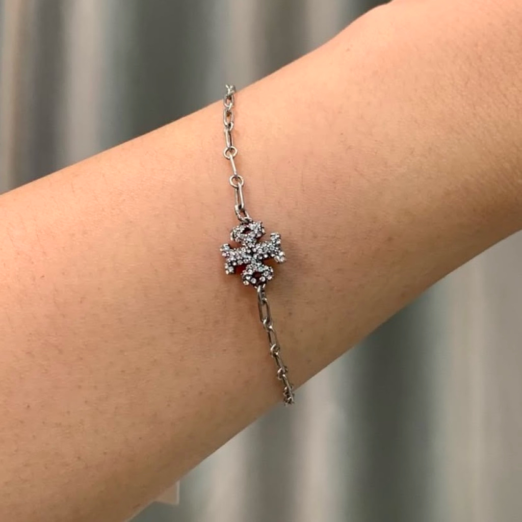 TB Roxanne Chain Bracelet  Rhodium-plated Brass 💯✨