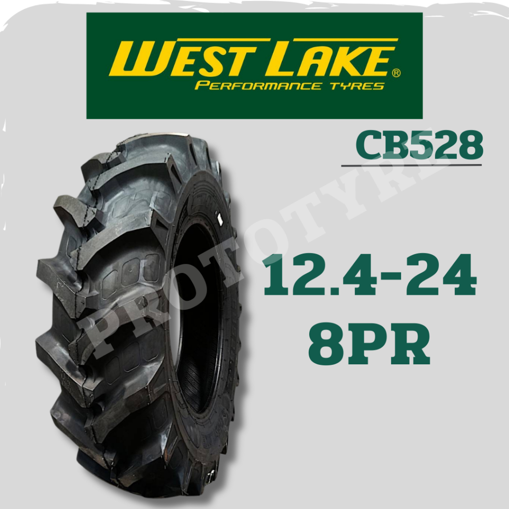 ยางรถไถ 12.4-24 8PR ยี่ห้อ WEST LAKE รุ่น CB528