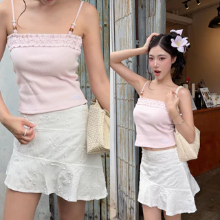 Polar.bkk | Veliss Skirt กระโปรงเอวต่ำ กระโปรงทรงเฉียง ผ้าพลิ้วเบา **ไม่มีซับกางเกง** สามารถแมทต์เลเยอร์ได้