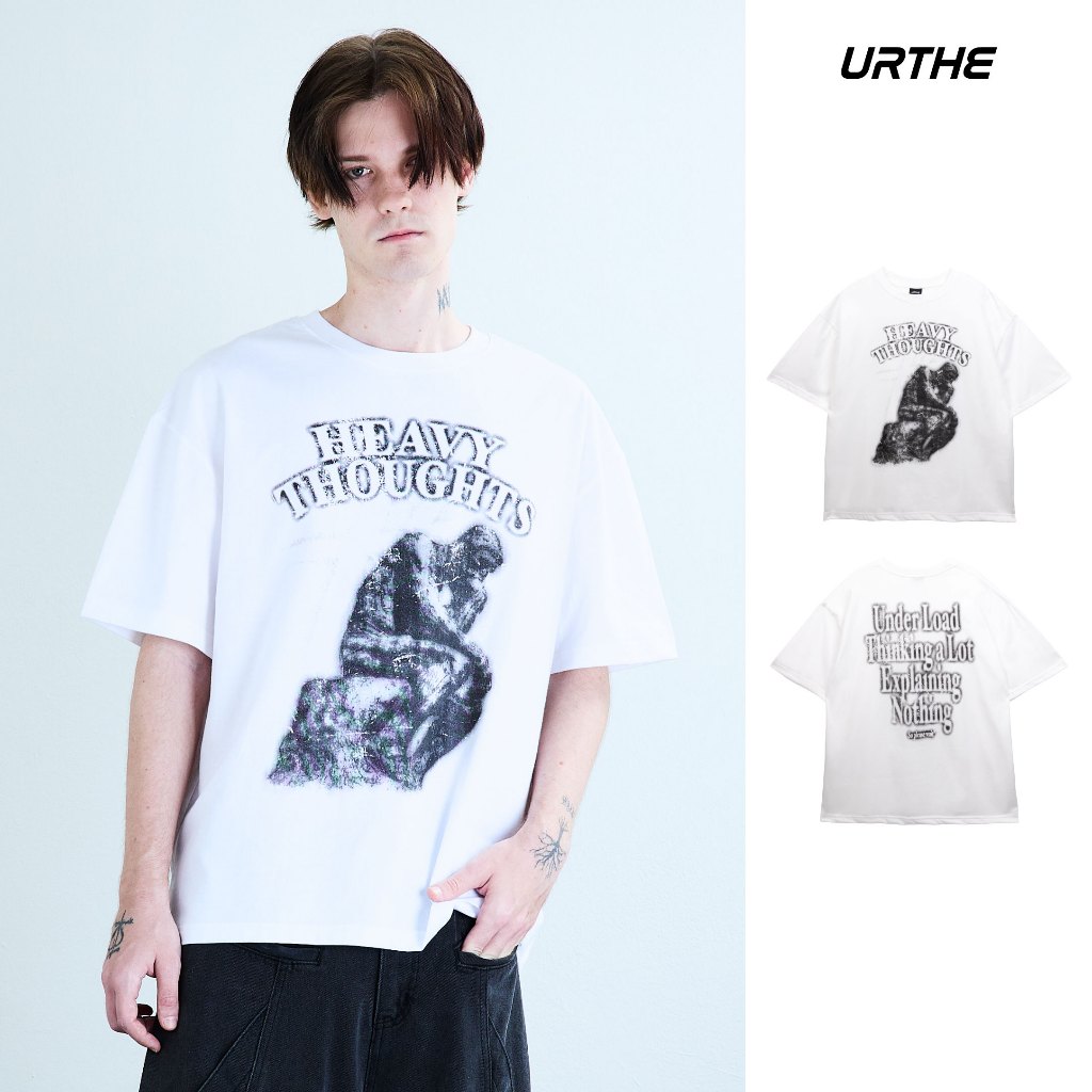 URTHE - เสื้อยืด Oversize รุ่น HEAVY THOUGHTS OVERSIZE T-SHIRT