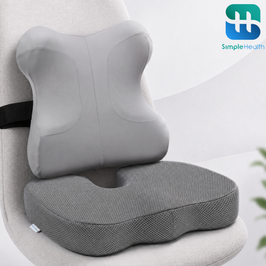Simple Health เบาะรองนั่ง เบาะรองหลัง backrest cushion รองรับสรีระ โฟมมีความยืดหยุ่น คืนรูปได้ดี