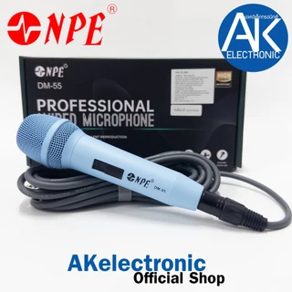 NPE DM-55 ไมค์สาย พร้อมสายไมค์ ยาว 5 เมตร มีให้เลือก 6 สี ไมค์สาย ไมโครโฟนไดนามิค MICROPHONE Dynamic ไมค์ เอ็นพีอี