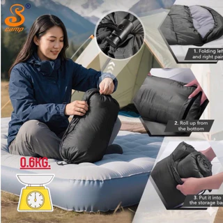 ถุงนอน Sleeping Bag รุ่นสีพื้น แบบพกพา น้ำหนัก ขนาด 70x190cm มีสองความหนาให้เลือก 100g/150g สำหรับเดินทาง แคมป์ปิ้ง
