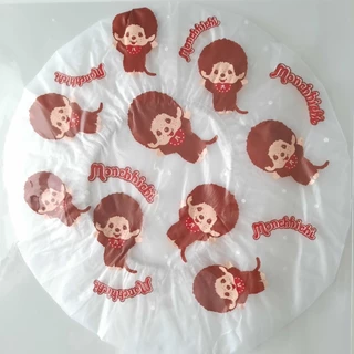 👒หมวกอาบน้ำ ลายมอนชิชิคู่ หมวกคลุมผมอาบน้ำ