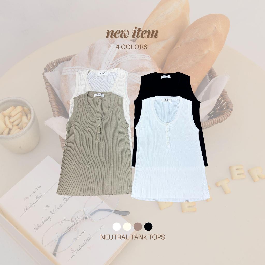 avo เสื้อกล้ามแขนกุด neutral tank tops