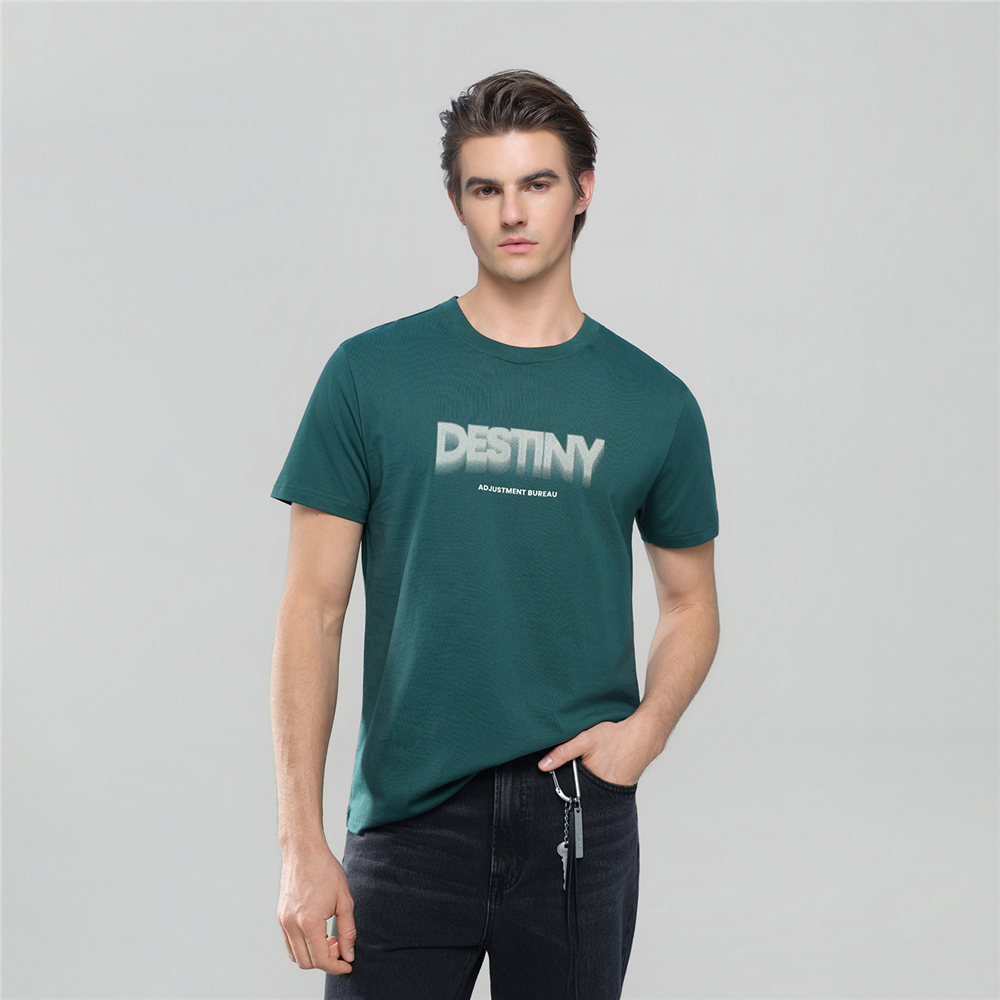 GIORDANO เสื้อยืดผู้ชาย Men's Slim Message Tee 01096302