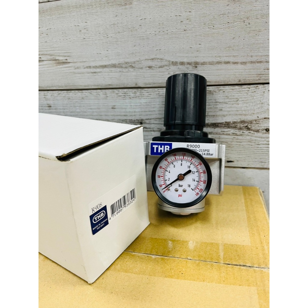 THB ตัวปรับลม ตั้งลม ชุดกรองลม ( REGULATOR ) รุ่น R90 มีขนาด 3/4"และ 1 นิ้ว