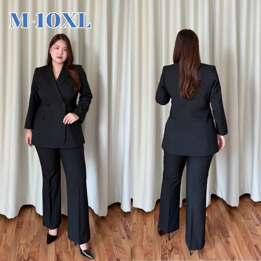 เสื้อสูทเอวคอด สาวอวบใส่แล้วเพรียว M-10XL รุ่นAmmer