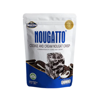(50 กรัม) Nezline Nougatto Nougat Crisp นูกัตโตะ ขนมนูกัต มาเคียโต้ รสคุกกี้แอนด์ครีม