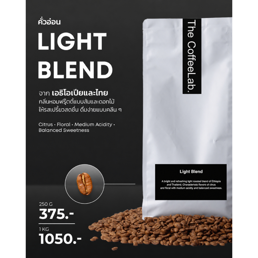 The CoffeeLab เมล็ดกาแฟคั่วอ่อน Ethiopia Thai, Light Roast Coffee Beans, Pour Over Coffee, Fruity Coffee กาแฟเมล็ดเดี่ยว