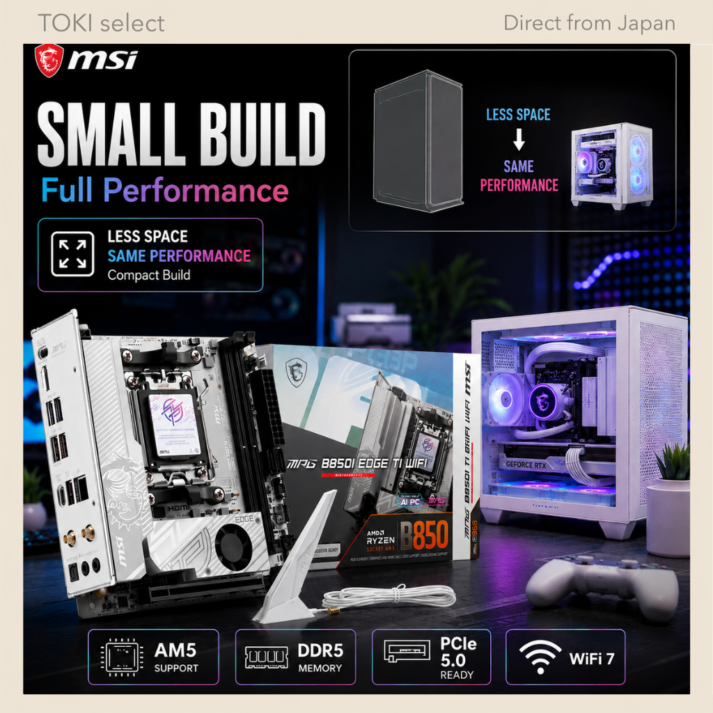 MSI MPG B850I EDGE TI WIFI Mini-ITX Motherboard AM5 DDR5 PCIe 5.0 WiFi 7 Ryzen 9000 8000 7000