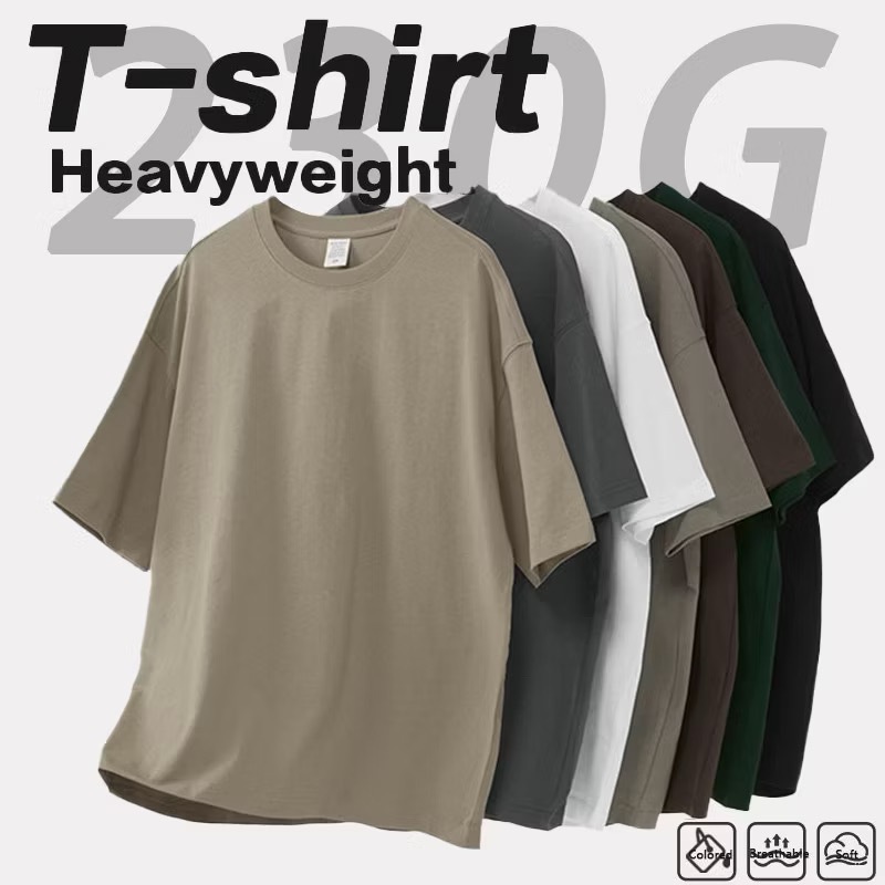ส่งภายใน 24 ชม.｜Good Tee เสื้อยืดพื้นฐาน Unisex ผ้าคอตตอน100% ใส่ได้ทุกโอกาส พร้อมส่งจากไทย