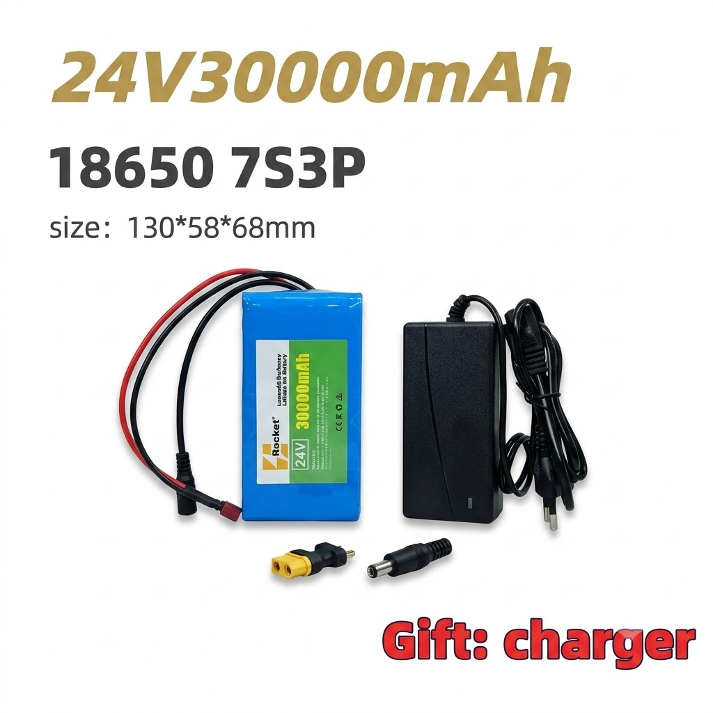lithium battery 24V 50Ah 30Ah BMS แบตเตอรี่แบบชาร์จไฟพร้อม แบตเตอรี่ลิเธียมบอร์ดป้องกัน