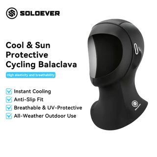 SOLOEVER หน้ากาก ผ้าพันคอ ผ้าเรยอน ป้องกันแดด ระบายอากาศ แบบเต็มหน้า สําหรับขี่รถจักรยานยนต์
