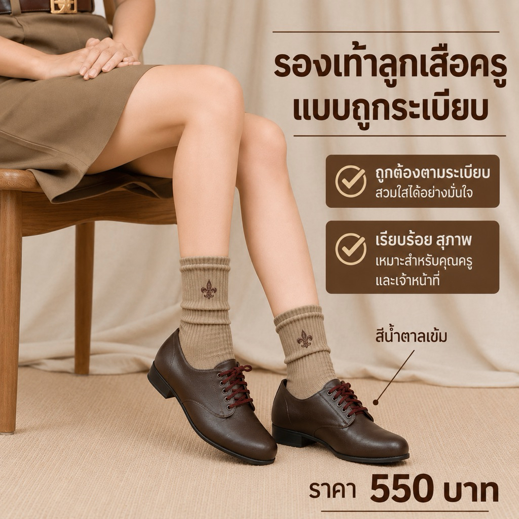 รองเท้าลูกเสือ หญิง Manit Silp