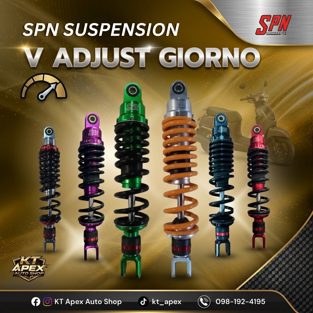 โช้คหลัง SPN รุ่น V ADJUST สำหรับ GIORNO - KT apex auto shop