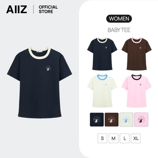 AIIZ (เอ ทู แซด) - AIIZ เสื้อยืดผู้หญิงแขนสั้นแต่งขอบคอต่างสี AIIZ Women’s Ringer T-Shirt