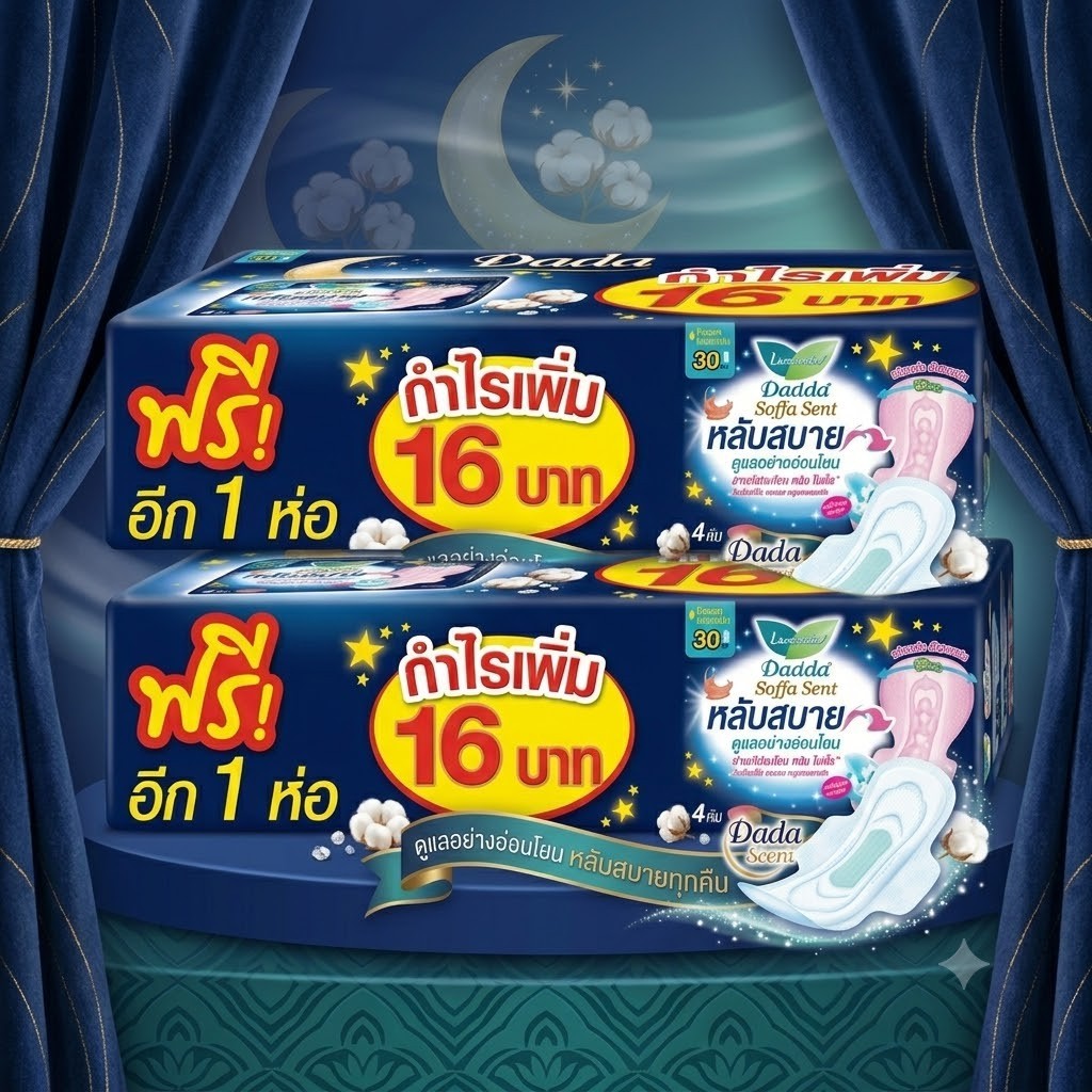 [แพ็คใหญ่สุดคุ้ม] ลอลิเอะ ซอฟท์แอนด์เซฟ ผ้าอนามัยสำหรับกลางคืน 4 ชิ้น (แพ็ค 12 แถม 1) Laurier Soft&Safe ทุบราคาถูกชัวร์