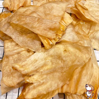 หูวัวอบแห้ง หูวัวขัดฟัน 1 กิโลกรัม หูธรรมชาติ100% ไม่ขัดสี คัดเกรด ขนมสุนัข ขนมขัดฟันสุนัข