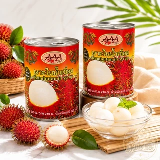 [ชุด 6 กระป๋อง] เงาะ AAA คัดพิเศษ เงาะในน้ำเชื่อม หอม อร่อย