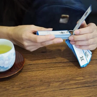 Kioku บัตรคันจิ N1-N5 สำหรับผู้เรียนภาษาญี่ปุ่น ขนาดเล็กพกพาสะดวก ไม่ต้องพกเป็นเล่มๆ สื่อหนังสือเรียนภาษาญี่ปุ่น