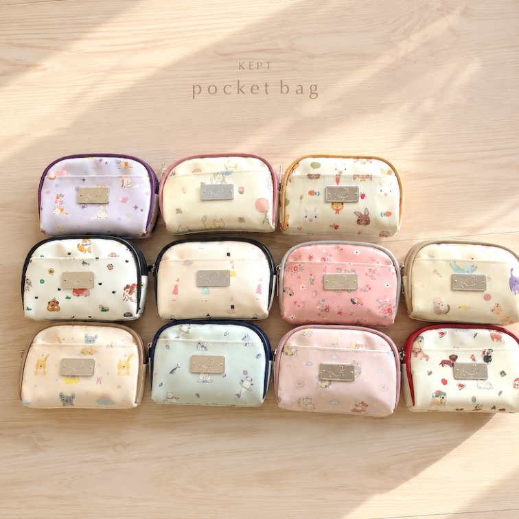 KEPT Pocket Bag (รวมลาย) กระเป๋าสตางค์ใบสั้น รุ่นพ็อกเก็ต 2 ช่อง ขนาด6นิ้ว *พร้อมกล่อง*