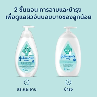 จอห์นสัน เบบี้ โลชั่นเด็ก มิลค์ + ไรซ์ โลชั่น 500 มล. x 2 Johnson's Body Lotion Milk + Rice Lotion 500 ml. x 2 (แพ็คคู่)